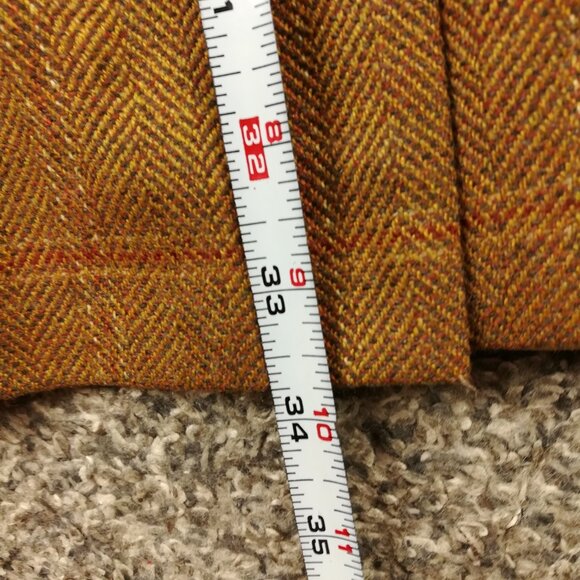 Paul Stuart Sport Coat 100% Cashmere Herringbone Windowpane Plaid Brown Red 46XL - Picture 13 of 13